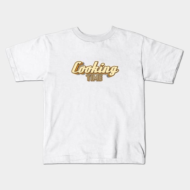 Cooking Time typography Kids T-Shirt by KondeHipe